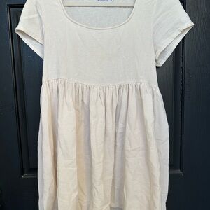 Ghanda Cream Short Sleeve Dress